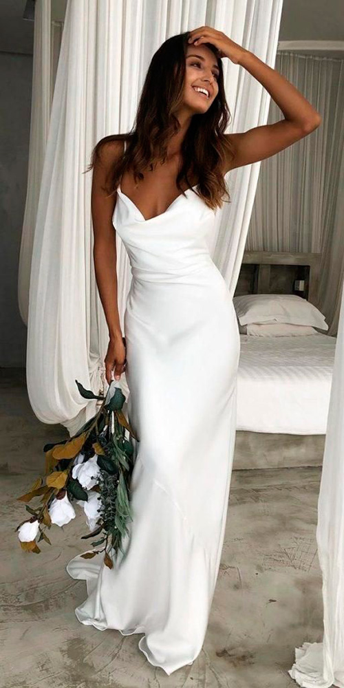 vestidos de noiva minimalista